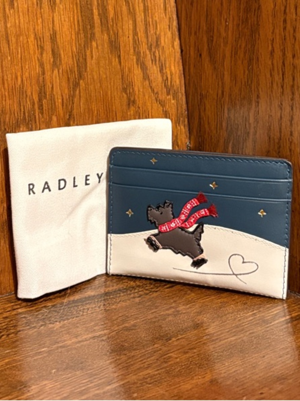 NWT-Radley London-An Ice❄️Day-Small Leather Card Holder-Teal-$78